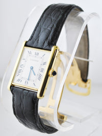 Cartier Tank Paris Mechanic Wristwatch Rectangle Triple Signed in 18K Rose Gold - $20K VALUE APR 57