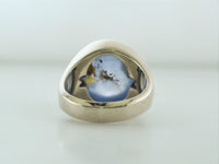 Contemporary Star Sapphire & Diamond Ring in White Gold Extremely Rare - $32K VALUE APR 57