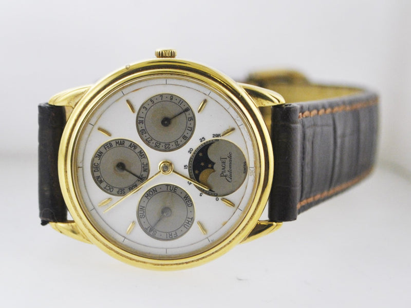 Piaget Automatic Wristwatch Round w/ Moonphase Day-Date-Month in 18 Karat Yellow Gold - $40K VALUE APR 57