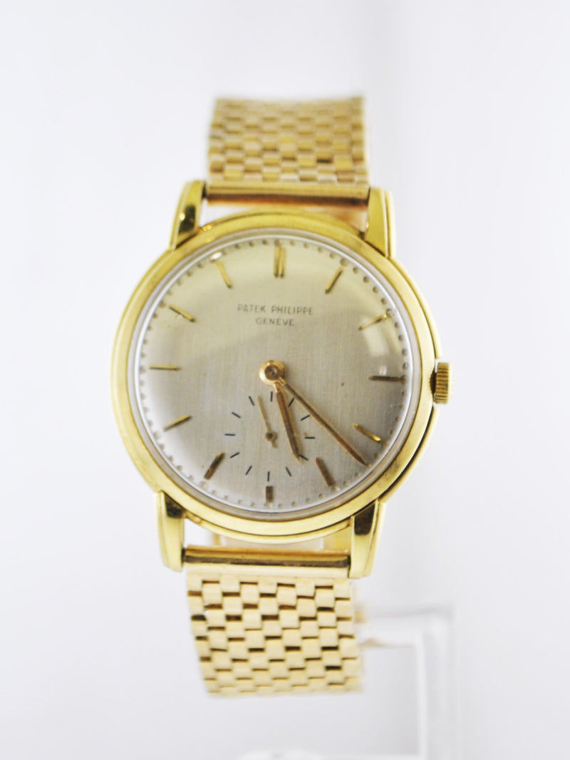 PATEK PHILIPPE Vintage 1950's YG Wristwatch on Brick Style Band - $30K VALUE APR 57