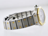 CARTIER Santos de Cartier Two-Tone YG/SS Octagonal Automatic Wristwatch - $10K VALUE APR 57