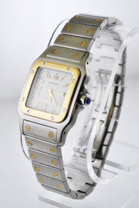 Cartier Santos Galbee #2319 Two-Tone Large Square Wristwatch Automatic in 18K Yellow Gold and Stainless Steel - $8K VALUE APR 57