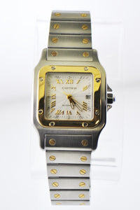 Cartier Santos Galbee #2319 Two-Tone Large Square Wristwatch Automatic in 18K Yellow Gold and Stainless Steel - $8K VALUE APR 57