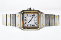 Cartier Santos Two-Tone Large Square Wristwatch Automatic in 18K Yellow Gold and Stainless Steel - $10K VALUE APR 57