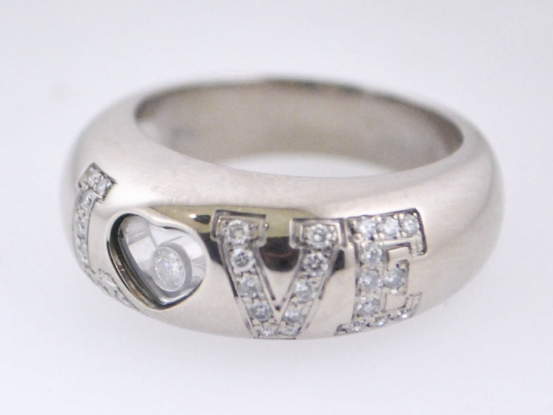 Contemporary Chopard Happy Collection Love Diamond Ring in 18K White Gold - $15K VALUE APR 57