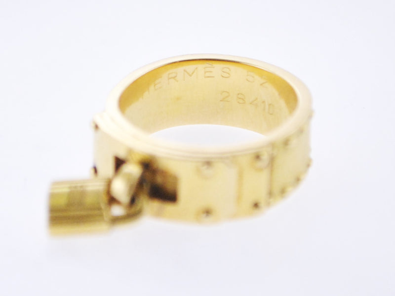 1979 Hermes Gold Ring with Signature H Lock in 18K Yellow Gold - $6.5K VALUE APR 57