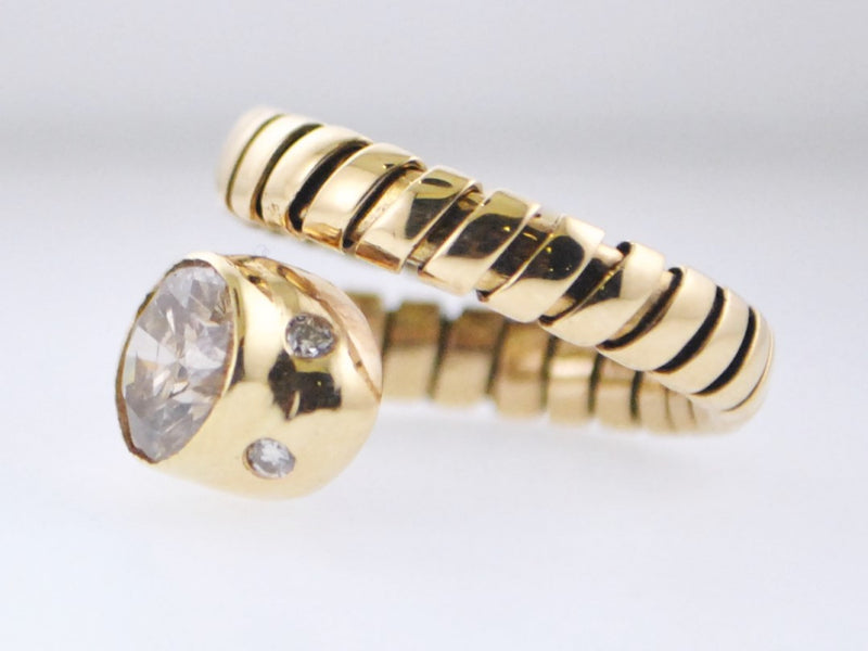 Contemporary Designer Serpentine Snake Diamond Coil Cocktail Ring in Rose Gold - $20K VALUE APR 57