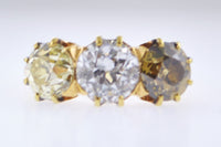 Lady's Antique 3 Stone Diamond Ring in Yellow Gold UGL Certified +3.60 TCW - $55.9K VALUE APR 57