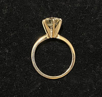 Antique Designer Solid YG Old Mine Diamond Solitaire Engagement Ring - $60K Appraisal Value w/CoA} APR57