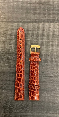 Brown Padded Crocodile Leather Watch Strap - $500 APR VALUE w/ CoA! ✓ APR 57