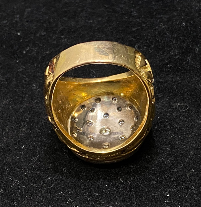 1930’s Antique Solid Yellow & White Gold 25-Diamond Ring - $12K Appraisal Value w/CoA} APR57