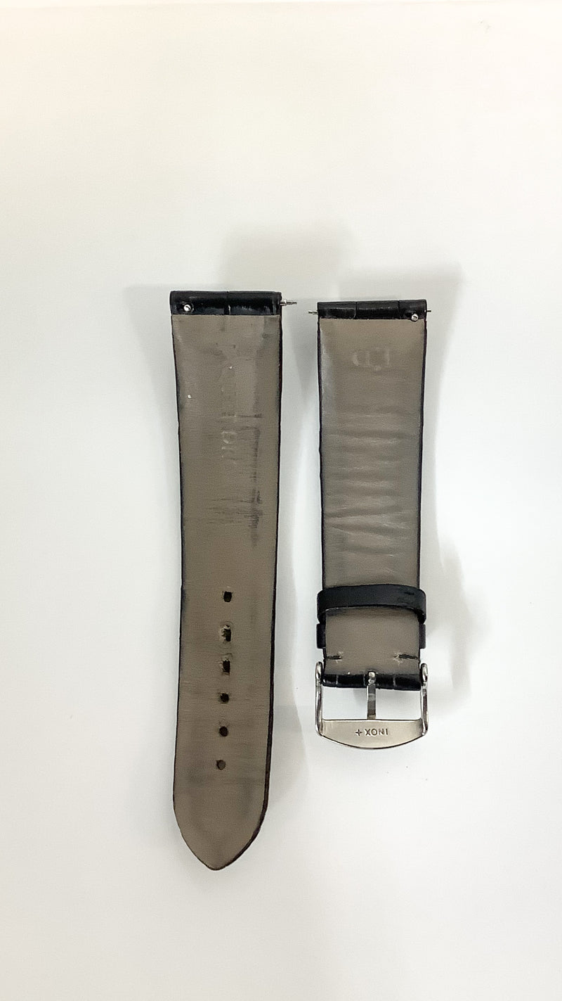 JAQUET DROZ Black Padded Crocodile Leather Watch Strap - $700 APR VALUE w/ CoA! ✓ APR 57