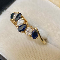 Beautiful Solid Yellow Gold with Diamond & Sapphire Ring - $10K Appraisal Value w/CoA} APR57