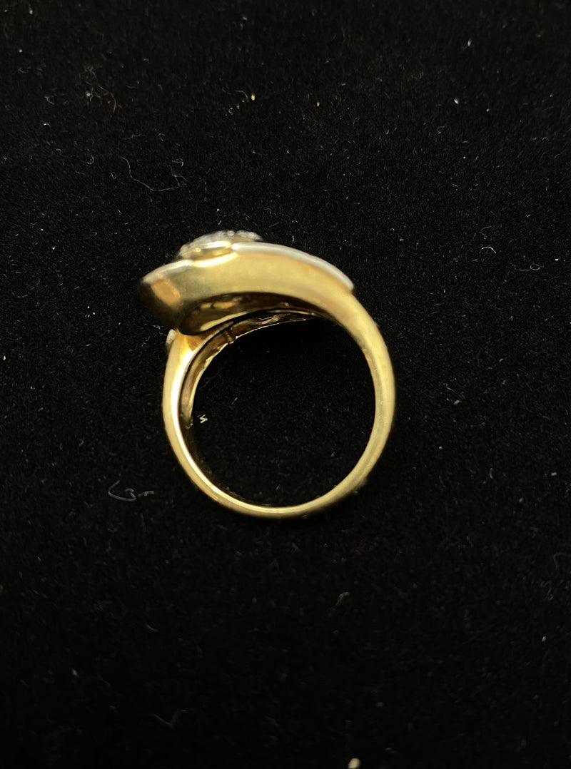 Very Unique Designer's 42 Diamonds Solid Yellow/White Gold Ring  $13K APR w/CoA} APR 57