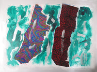 WAYNE ENSRUD "Emerald" Acrylic and Fabric on Canvas, 2008 APR 57