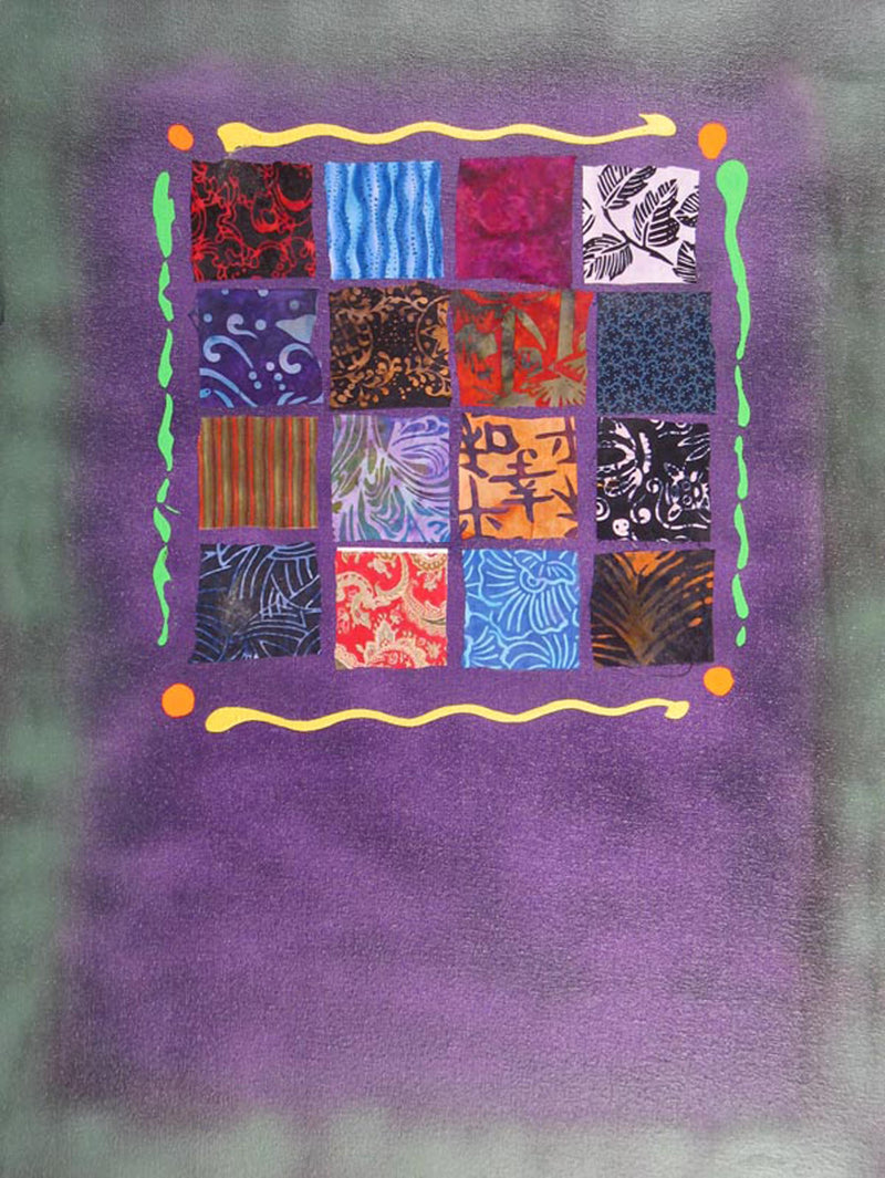 WAYNE ENSRUD "Bingo" Acrylic and Fabric on Canvas, 2009 APR 57