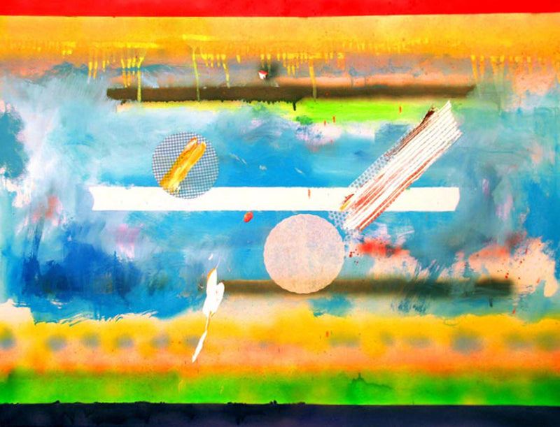 WAYNE ENSRUD "Called Out" Acrylic and Fiber Paper on Canvas, 2009 APR 57