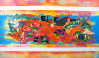 WAYNE ENSRUD "Slalom" Acrylic and Fiber Paper on Canvas, 2010 APR 57