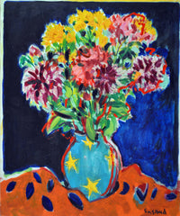 WAYNE ENSRUD "Bouquet in a Star Vase" Acrylic on Canvas, 1994 APR 57