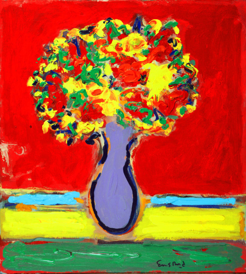WAYNE ENSRUD "Bouquet Rouge" Acrylic on Canvas, 1987 APR 57