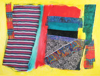 WAYNE ENSRUD "Alamo" Acrylic and Fabric on Canvas, 2008 APR 57