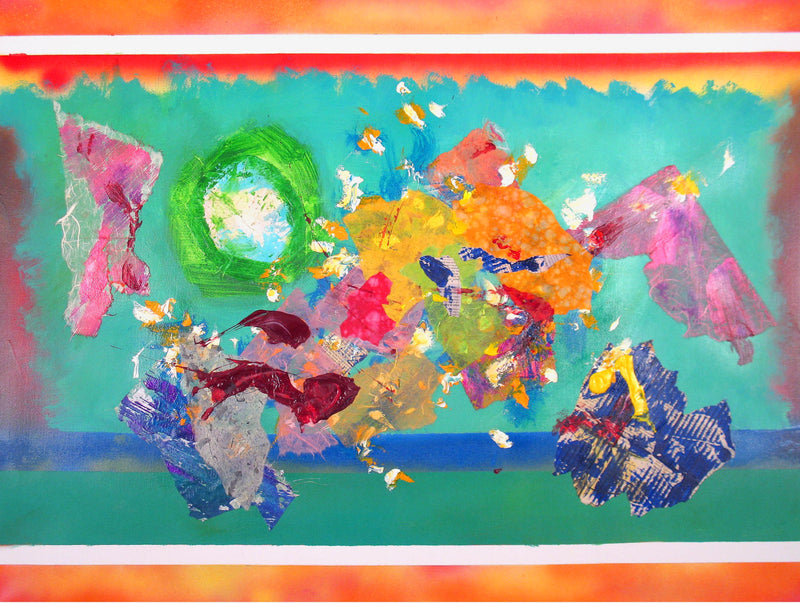 WAYNE ENSRUD "Corners of My Mind" Acrylic and Fiber Paper on Canvas, 2010 APR 57