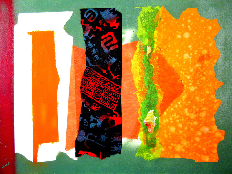 WAYNE ENSRUD "Time 2:17 PM" Acrylic and Paper on Canvas, 2009 APR 57
