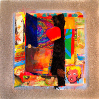 WAYNE ENSRUD "Marilyn", Loose Change Series, Mixed Media on Canvas, 2008 APR 57