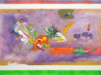 WAYNE ENSRUD "Finger Lickin' Good" Acrylic and Fiber Paper on Canvas, 2009 APR 57