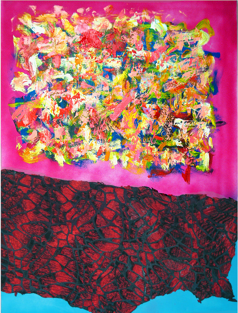 WAYNE ENSRUD "God Only Knows" Acrylic and Fabric on Canvas, 2009 APR 57