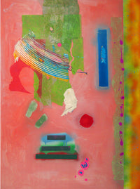 WAYNE ENSRUD "Lush Life" Acrylic and Fiber Paper on Canvas, 2009 APR 57