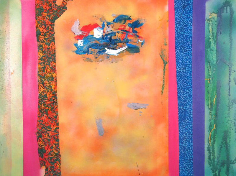 WAYNE ENSRUD "Alpine" Acrylic and Fabric on Canvas, 2010 APR 57