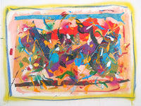 WAYNE ENSRUD "Simon Says" Acrylic, Fabric, and Fiber Paper on Canvas, 2009 APR 57