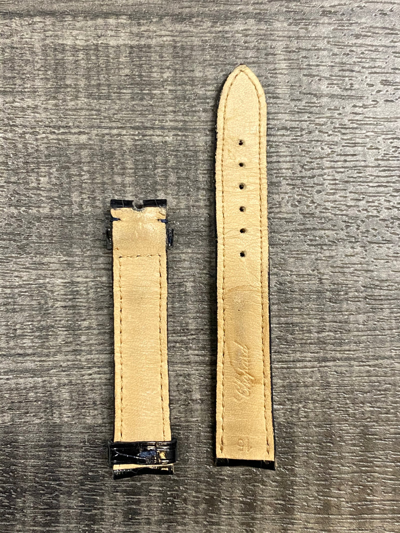 CHOPARD Original Dark Blue Padded Crocodile Leather Watch Strap - $800 APR VALUE w/ CoA! ✓ APR 57