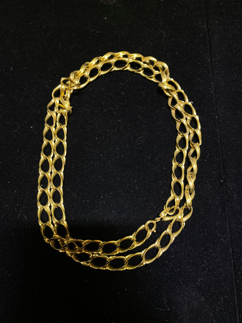 Very Unique Italian Brevetto 18K Yellow Gold Chain Necklace $10K Appraisal Value w/CoA} APR 57