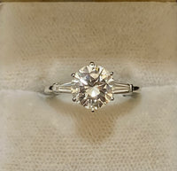 Unique Platinum & Diamond Accent Engagement Ring - $70K Appraisal Value w/CoA} APR57
