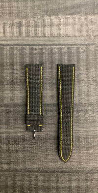 GIRARD-PERREGAUX Black Nylon Leather Watch Strap w/ Accent Stitching - $600 APR VALUE w/ CoA! ✓ APR 57
