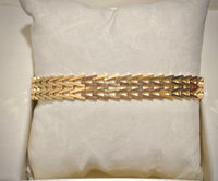 Contemporary European Design Solid Yellow Gold Bracelet $6K Appraisal Value w/CoA} APR57