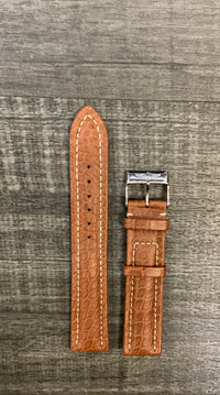 BREITLING Brown Crocodile Leather Watch Strap w/ White Stitching - $600 APR VALUE w/ CoA! ✓ APR 57