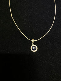 Sterling Silver Evil Eye Blue Enamel Pendant Necklace - $1K Appraisal Value w/CoA} APR 57