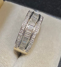 Incredible Designer 18K White Gold 47-Diamond Band Ring - $20K Appraisal Value w/CoA} APR57