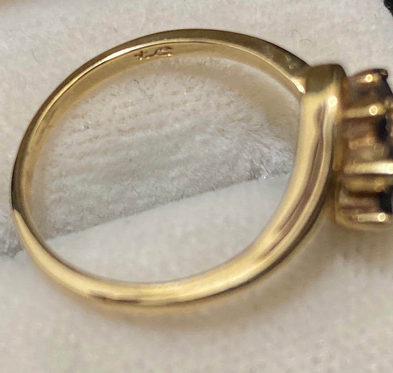 Unique Designer's Solid Yellow Gold with Diamond & Sapphire Ring - $6K Appraisal Value w/CoA} APR57