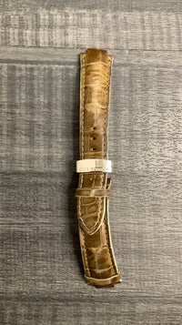 LOUIS VUITTON Green Padded Crocodile Leather Watch Strap - $700 APR VALUE w/ CoA! ✓ APR 57