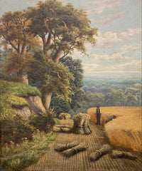 Horace Mann Livens "A Cornfield (Gomshall-Surrey)" Original Oil on Canvas, c. 1890  - Appraisal Value: $10K* APR 57