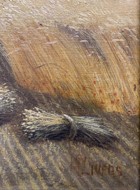 Horace Mann Livens "A Cornfield (Gomshall-Surrey)" Original Oil on Canvas, c. 1890  - Appraisal Value: $10K* APR 57