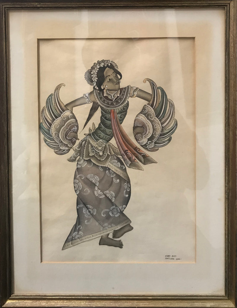 DRAWING OF A BALINESE DANCER IN TRADITIONAL COSTUME, Appraisal Value: $1K * APR 57