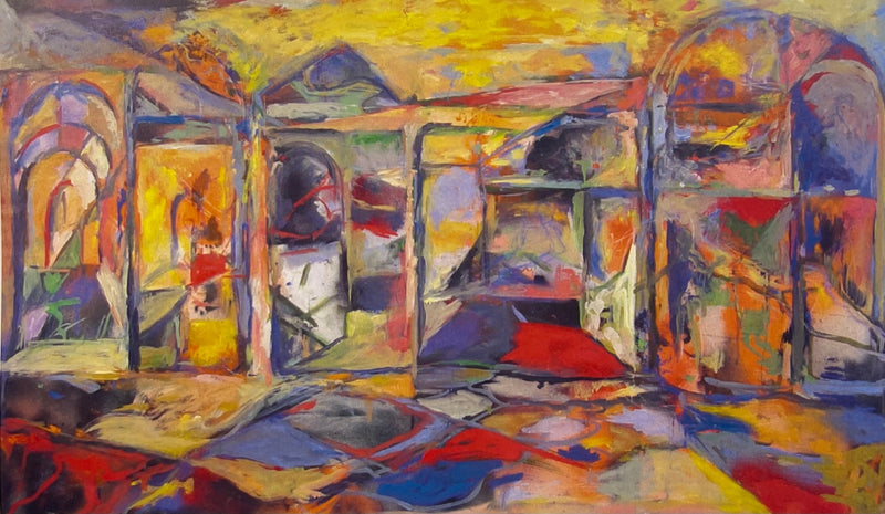 PETER PASSUNTINO "Facade #2" Oil on Canvas - $1.5K Appraisal Value! APR 57