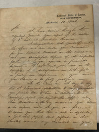 Confederate States Secretary of War Judah Benjamin Letter to Brigadier General Henry R. Jackson, 1861  - $20K APR Value w/ CoA! APR 57