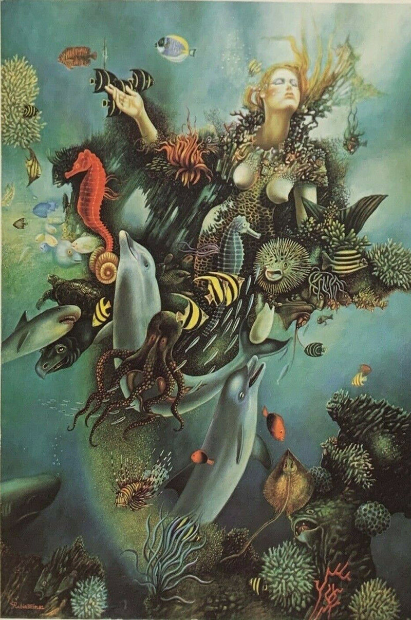Israel Rubinstein, Goddess Of The Sea - “Nymph”,  Limited Edition Signed Print (of 350) - Appraisal Value: $5K! * APR 57