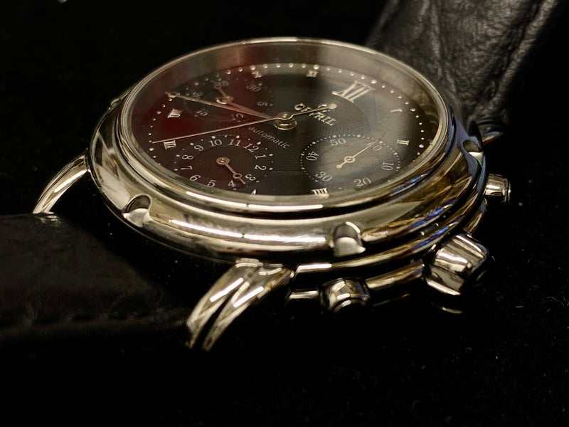 GEVRIL Triple Calendar Rare Stainless Steel Men's Chronograph Watch - $10K APR Value w/ CoA! ✓ APR 57